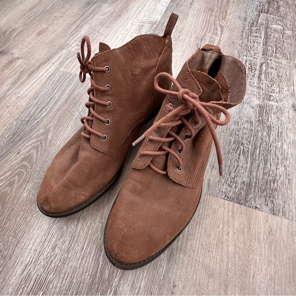 Sam Edelman brown leather ankle boots